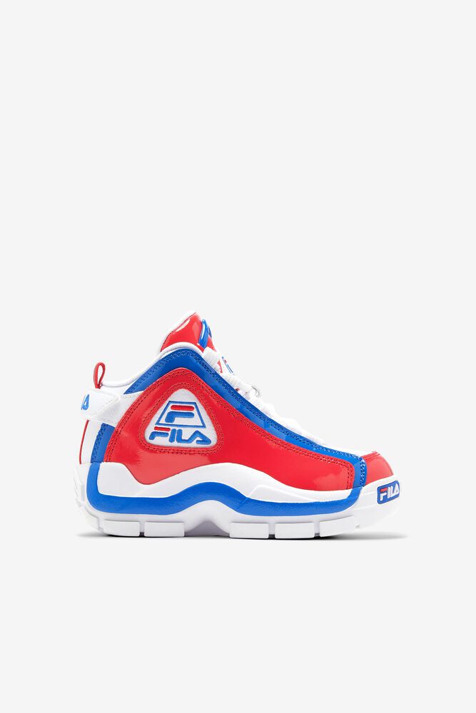 Fila Grant Hill 2 White/Red/Blue Sneakers Kids - NZ 31957-OQTK